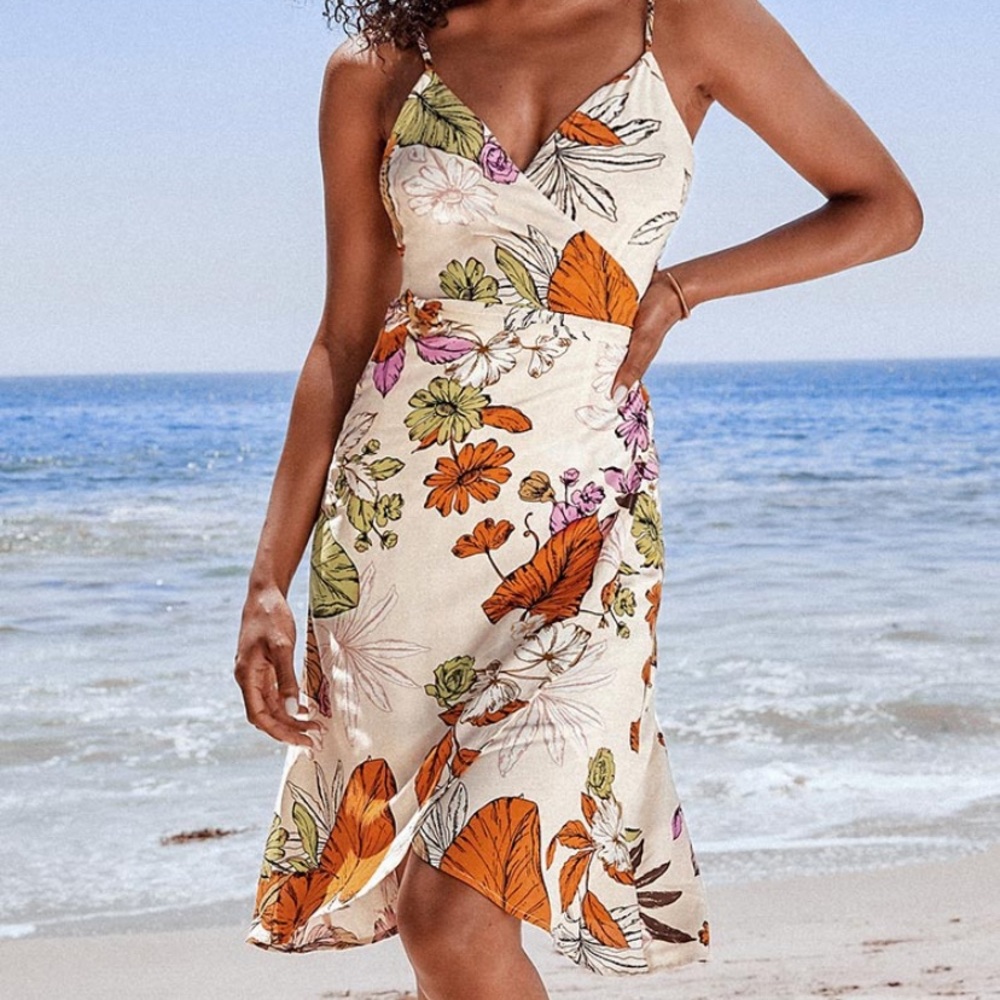 NWT Floral Wrap Dress